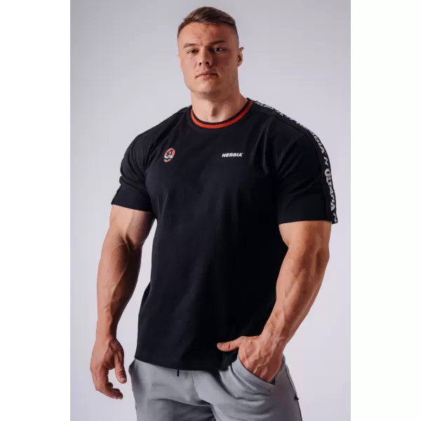  Férfi pólók NEBBIA OLYMPIA MUSCLE COVER 942 FEKETE 