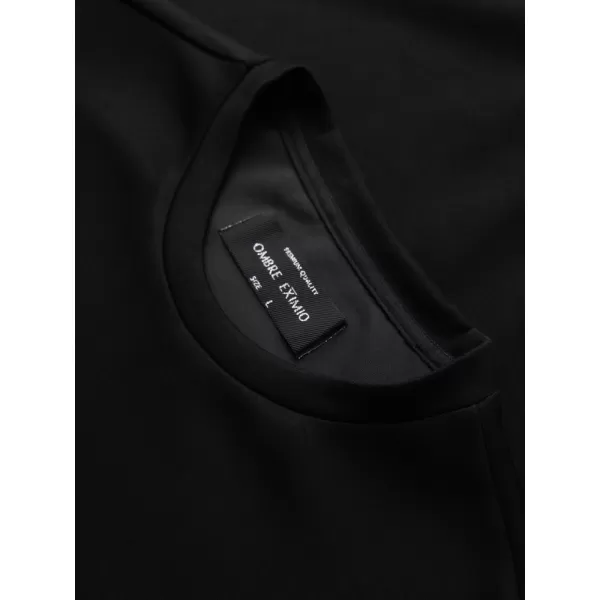  Férfi pulóver OMBRE OM-SSNZ-0271 FEKETE 