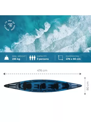Kajak WATTSUP Torpedo 3 SÖTÉTKÉK