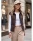 Női mellény DSTREET TY5969 BARNA