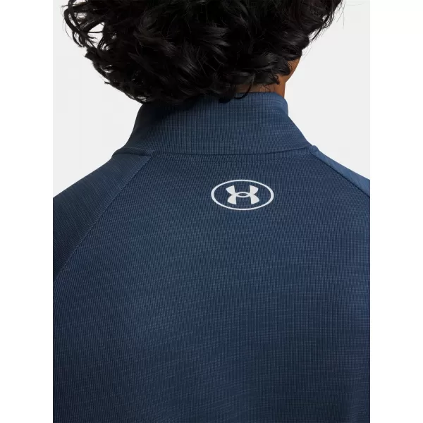  Férfi póló UNDER ARMOUR UA TECH TEXTURED 1/2 ZIP 1382797-498 KÉK 