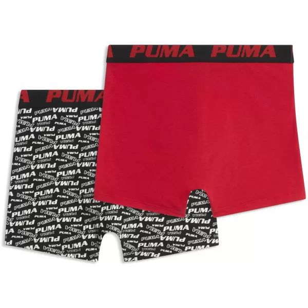  Gyermek boxerek PUMA BOYS SCATTERED LOGO PRINT BOXERS 2P 94780303 PIROS/FEKETE 