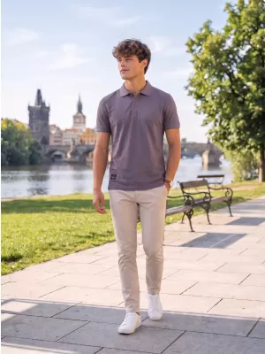 Férfi póló gallérral ALTISPORT NP/ALMST90601 PALASZÜRKE