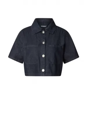 Női ing URBAN CLASSICS TB8372 KÉK ÖBLÍTETT MOSOTT