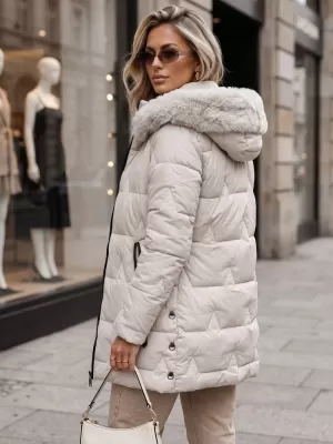 Női kabát DSTREET TY5737 BÉZS