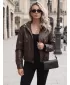Női kabát DSTREET TY5877 BARNA