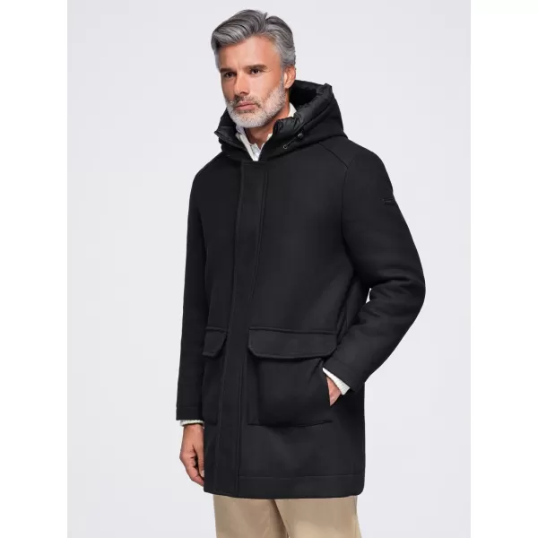  Férfi parka OMBRE OM-COWC-0161 FEKETE 