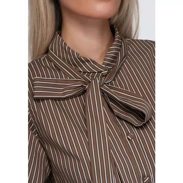  Női ing OMBRE OW-SH-E0067 BARNA 