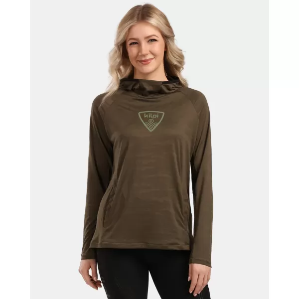  Funkcionális női póló KILPI AILEEN-W 1L0309KI KHAKI 