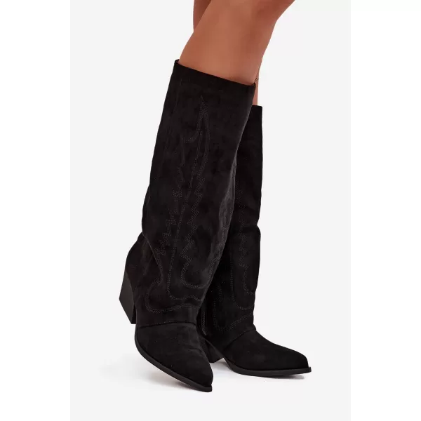  Női cowboy csizma BOTO LQ-160 FEKETE 
