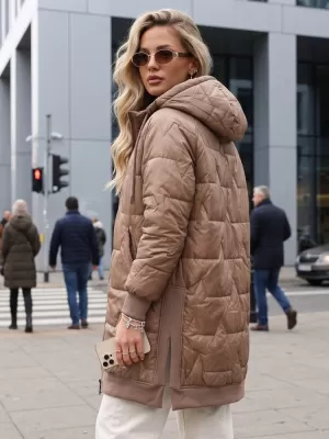 Női kabát DSTREET TY5811 KARAMELLA