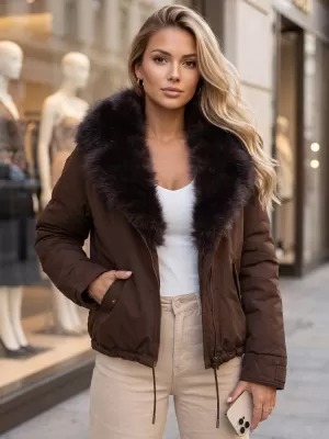 Női kabát DSTREET TY6071 KARAMELLA