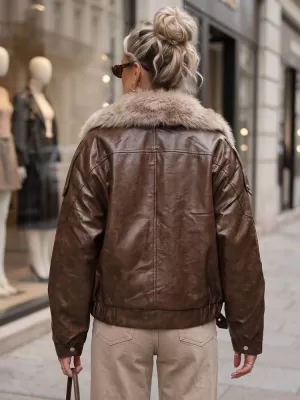 Női kabát DSTREET TY5708 BARNA