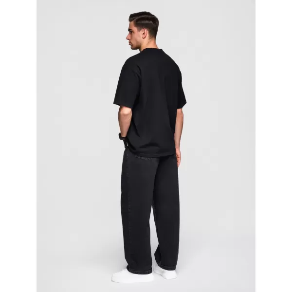  Férfi póló OMBRE OM-TSBC-0291 TÖRTFEHÉR/TÖRTFEHÉR/FEKETE 
