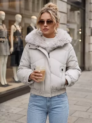 Női kabát DSTREET TY6008 FEHÉR
