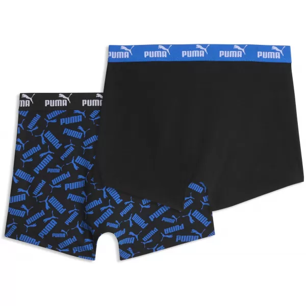  Férfi boxerek PUMA MEN ELEMENTS SCATTERED PRINT BOXERS 94780202 KÉK/FEKETE 