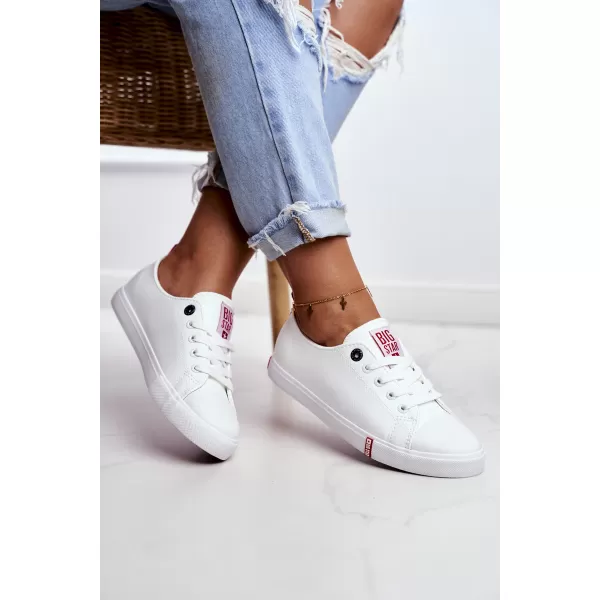  Női tornacipő BIG STAR SHOES GG274005 FEHÉR/PIROS 