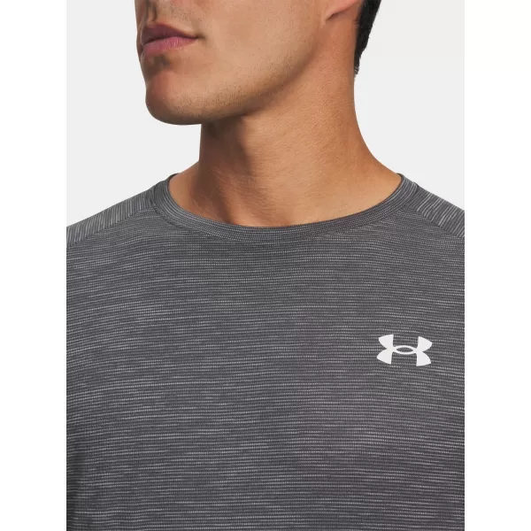  Férfi póló UNDER ARMOUR TECH TEXTURED SS 1382796-026 SZÜRKE 
