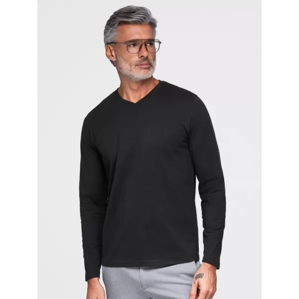  Férfi póló OMBRE OM-LSBL-0143 FEKETE 