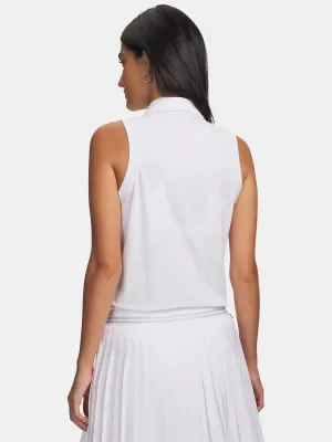 Női felső UNDER ARMOUR UA ARMOURDRY SL POLO 6009804-100 FEHÉR