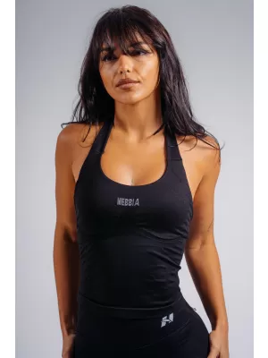 Füles felső beépített melltartóval NEBBIA PRIMAL 863 FEKETE