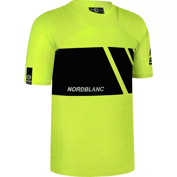  Funkcionális férfi kerékpáros póló NORDBLANC MUD NBSMF8083 ÉLÉNK SÁRGA 