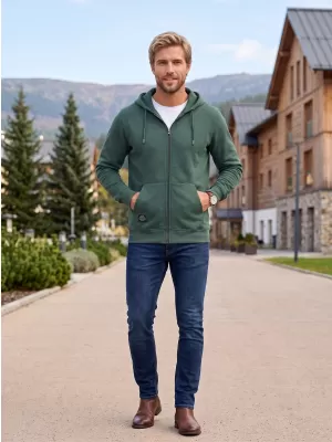 Férfi pulóver ALTISPORT NP/ALMST45001 ÜVEG ZÖLD