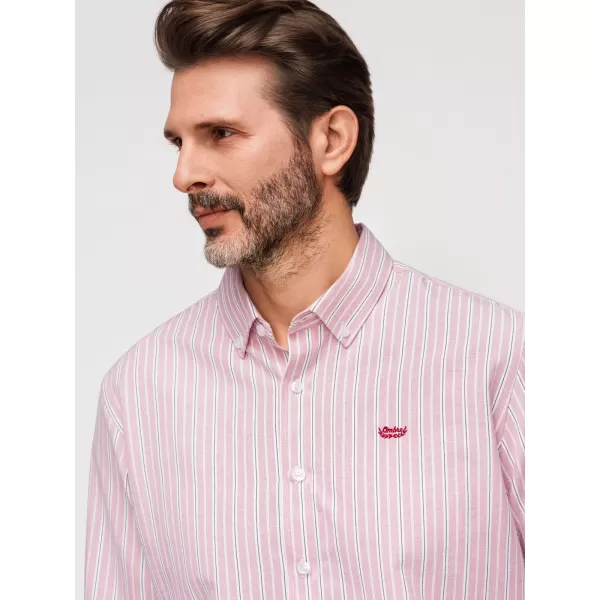  Férfi ing OMBRE K703 RÓZSASZÍN 