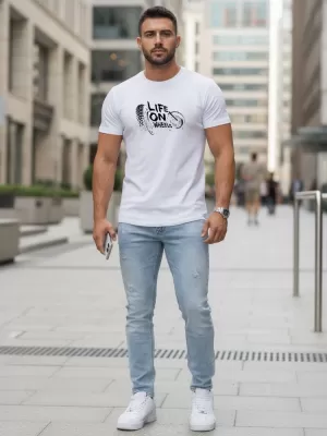 Férfi póló DSTREET NX5016R-WH FEHÉR