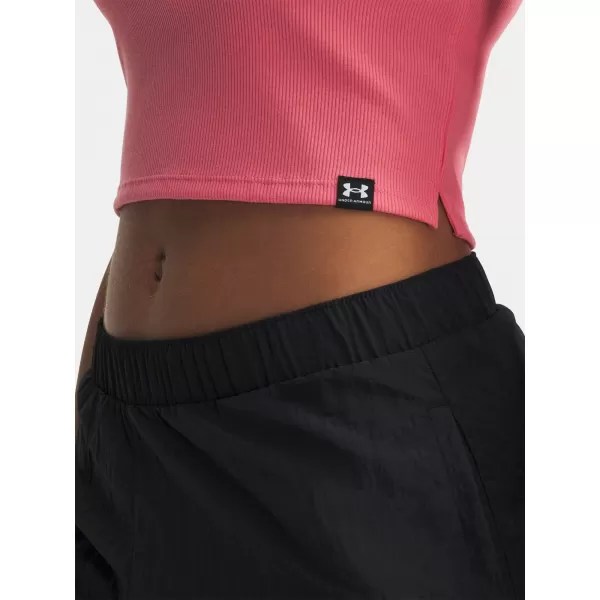  Női póló UNDER ARMOUR RIVAL RIB BABY TEE 6000264-600 RÓZSASZÍN 