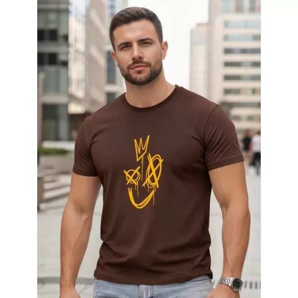  Férfi póló DSTREET NX0138R-CH BARNA 