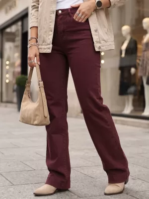Női nadrág DSTREET UY3105 BURGUNDIA