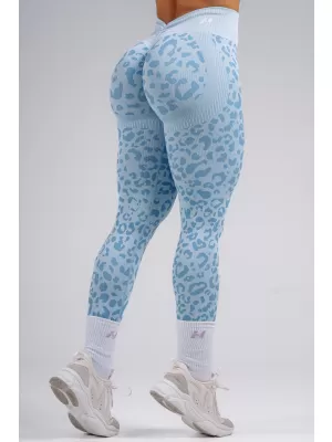 Kompressziós push-up leggings leopárdmintával NEBBIA PRIMAL 849 KÉK LEOPÁRD