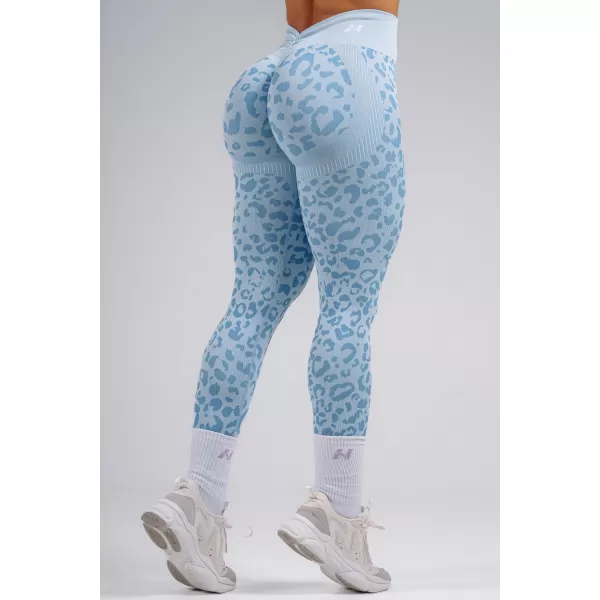  Kompressziós push-up leggings leopárdmintával NEBBIA PRIMAL 849 KÉK LEOPÁRD 