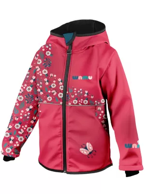 Gyermek softshell kabát WAMU BERUŠKY PIROS