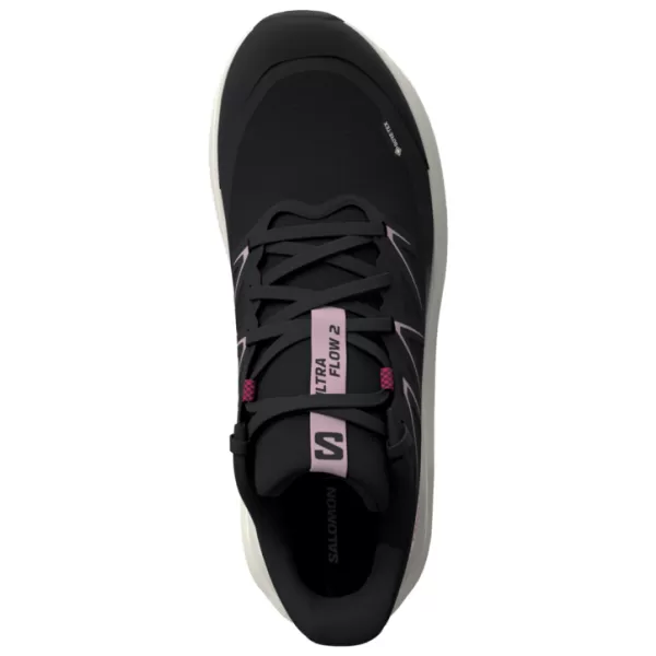  Női cipők SALOMON ULTRA FLOW 2 GORE-TEX L49299500 FEKETE/HAJNALRÓZSASZÍN/VANÍLIA JÉG 