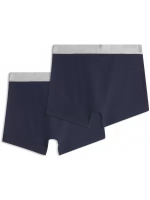 Férfi boxerek PUMA MEN SHINE ELASTIC BOXERS 2P 94780601 KÉK/EZÜST