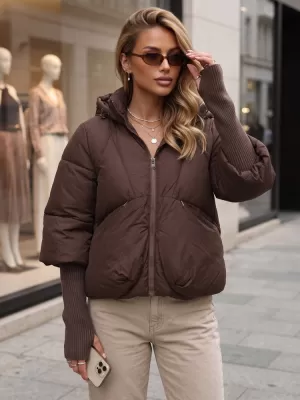 Női kabát DSTREET TY5895 BARNA