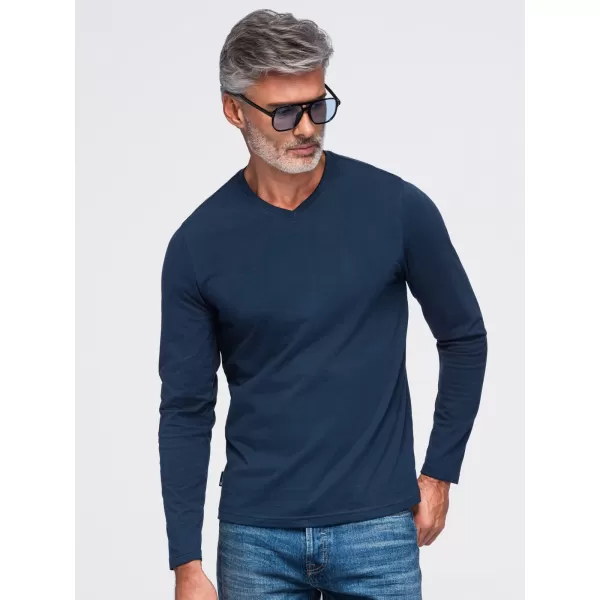  Férfi póló OMBRE OM-LSBL-0143 SÖTÉTKÉK 