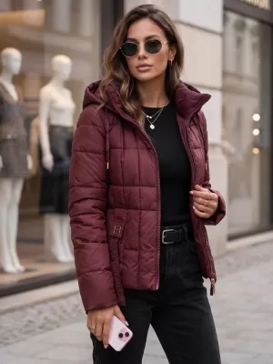 Női kabát DSTREET TY5859 BORDÓ