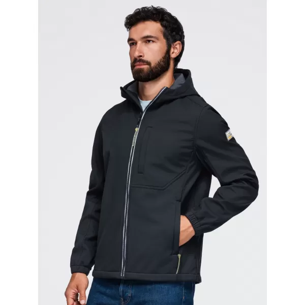 Férfi softshell kabát OMBRE OM-JANP-0292 FEKETE 