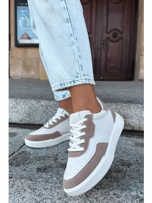 Női tornacipő BIG STAR SHOES UU274275 FEHÉR/BÉZS