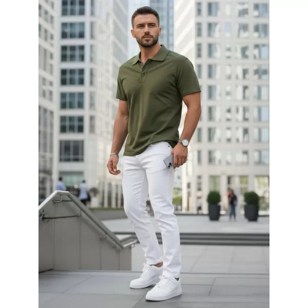  Férfi póló gallérral DSTREET PX0511 ZÖLD 