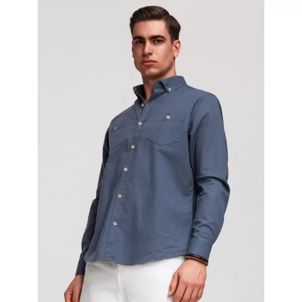  Férfi ing OMBRE OM-SHCS-0134 KÉK 