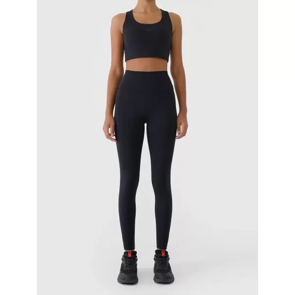  Női leggings 4F WAW25TTIGF242 MÉLYFEKETE 
