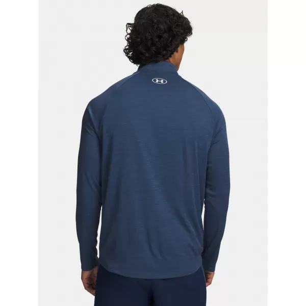  Férfi póló UNDER ARMOUR UA TECH TEXTURED 1/2 ZIP 1382797-498 KÉK 
