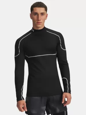 Férfi póló UNDER ARMOUR COLD WEATHER GRID LS MOCK 6007127-001 FEKETE