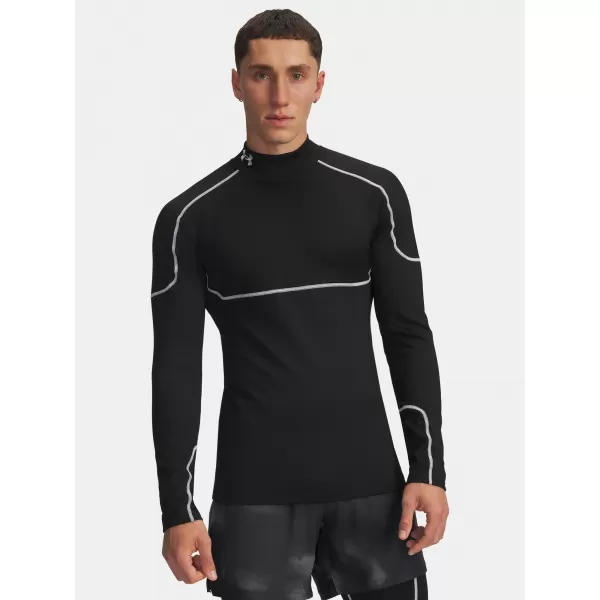  Férfi póló UNDER ARMOUR COLD WEATHER GRID LS MOCK 6007127-001 FEKETE 