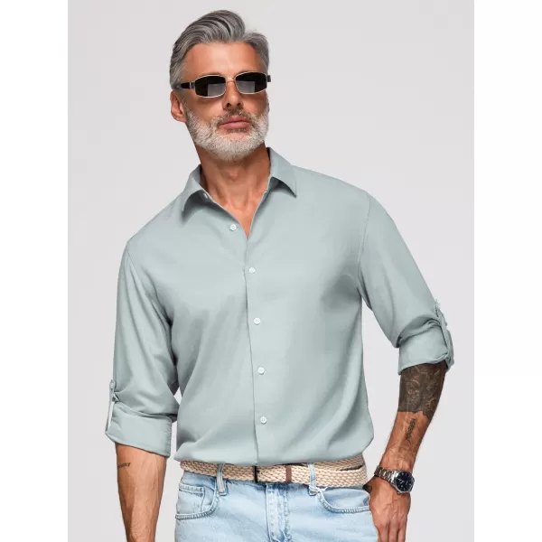  Férfi ing OMBRE OM-SHCS-0190 PASZTELL ZÖLD 
