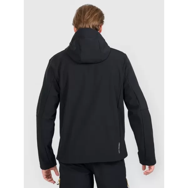  Férfi softshell kabát 4F RAW25TSOFM506 MÉLYFEKETE 